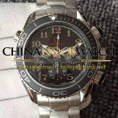 Replica Omega Seamaster Planet Ocean Chronograph Olympics Stainless Steel Black Dial Swiss 7750