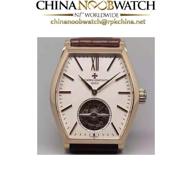 Replica Vacheron Constantin Malte Tourbillon 24K Rose Gold Plated White Dial Swiss Tourbillon