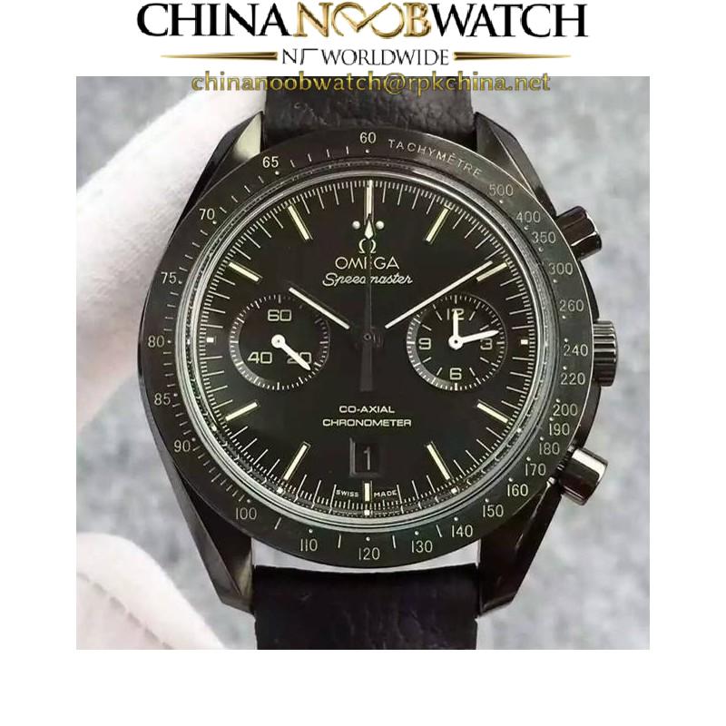 Replica Omega Speedmaster Moonwatch PVD Black Dial Swiss 9300