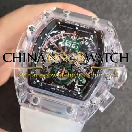 Replica Richard Mille RM011-01 R Mancini Shappire Black & Skeleton Dial Swiss 7750