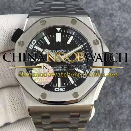 Replica Audemars Piguet Royal Oak Offshore Diver 15710 Stainless Steel Black Dial Swiss 3120