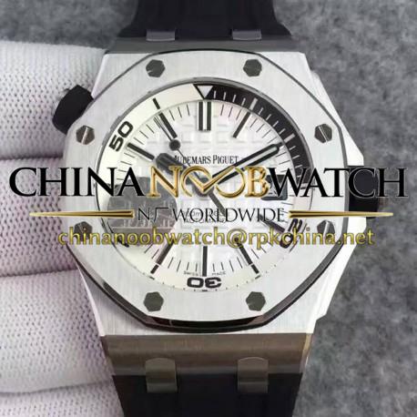 Replica Audemars Piguet Royal Oak Offshore Diver 15710 Stainless Steel White Dial Swiss 3120