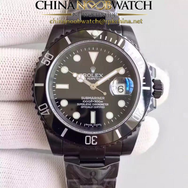 Replica Rolex Submariner Date 116610LN JF PVD Black Dial Swiss 2836-2