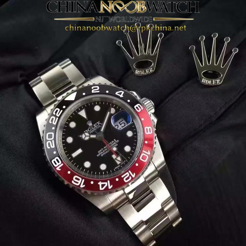 Replica Rolex GMT-Master II 116710BLNR UR Stainless Steel Black Dial Swiss 2836-2