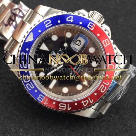 Replica Rolex GMT-Master II 116719BLRO BP Stainless Steel Black Dial Swiss 3186