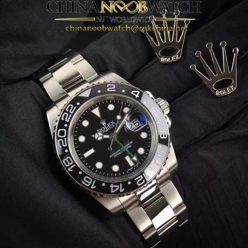 Replica Rolex GMT-Master II 116710LN UR Stainless Steel Black Dial Swiss 2836-2