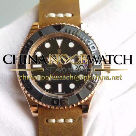 Replica Rolex Yacht-Master 40 116655 BP Rose Gold Black Dial Swiss 2836-2