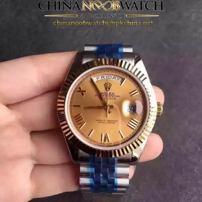 Replica Rolex Day-Date 116233 36MM V5 Stainless Steel & Yellow Gold Gold Dial Swiss 2836-2