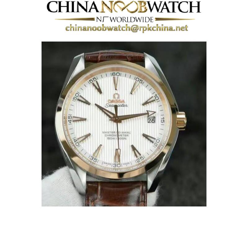 Replica Omega Seamaster Aqua Terra 150M 41MM Rose Gold & Stainless Steel White Dial Swiss 8500