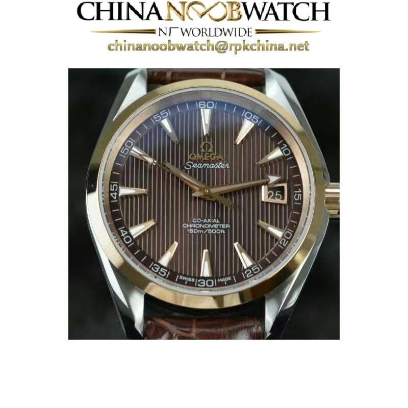 Replica Omega Seamaster Aqua Terra 150M 41MM Rose Gold & Stainless Steel Brown Dial Swiss 8501