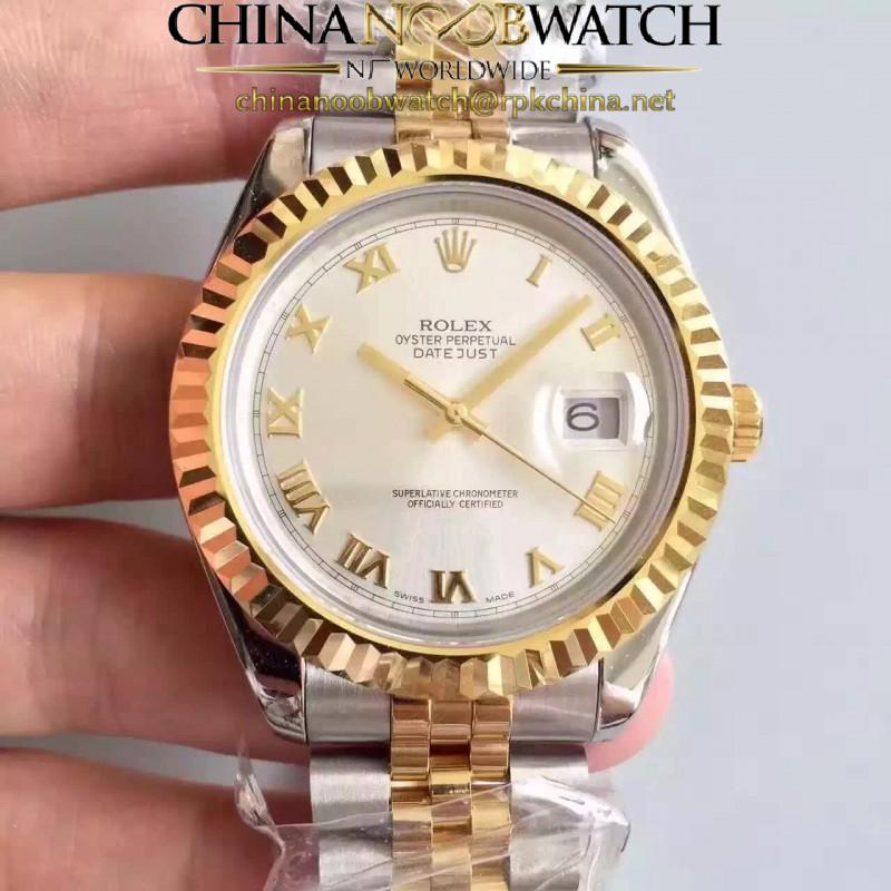 Replica Rolex Datejust 41 126333 41MM NF Stainless Steel & Yellow Gold Rhodium Dial Swiss 2836-2