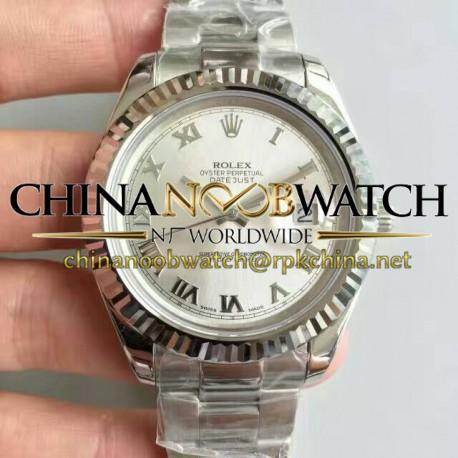 Replica Rolex Datejust II 116334 41MM NF Stainless Steel Rhodium Dial Swiss 2836-2