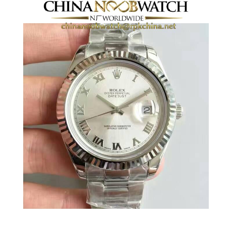 Replica Rolex Datejust II 116334 41MM NF Stainless Steel Rhodium Dial Swiss 2836-2