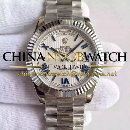 Replica Rolex Day-Date 40 228239 40MM KW Stainless Steel Silver Dial Swiss 3255