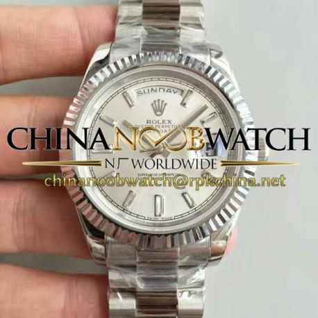 Replica Rolex Day-Date 40 228239 40MM KW Stainless Steel Sundust Dial Swiss 3255