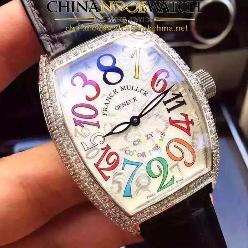 Replica Franck Muller Crazy Color Dreams FM 8880 CH COL DRM Stainless Steel White Dial Swiss 2824-2