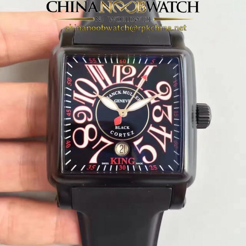 Replica Franck Muller Conquistador Cortez King 10000KSC ZX PVD Black & Red Dial Swiss 2824-2