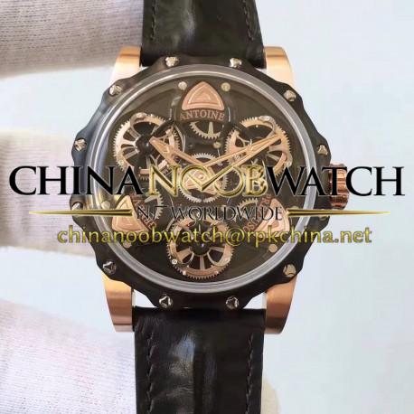 Replica Antoine Preziuso Tourbillon of Tourbillons Rose Gold Black Dial AFP-TTR-3X