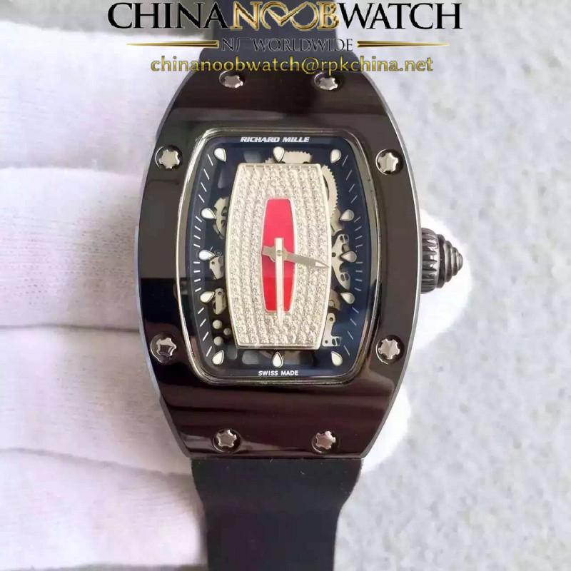 Replica Richard Mille RM07 Ladies PVD Red & Diamonds Dial M6T51