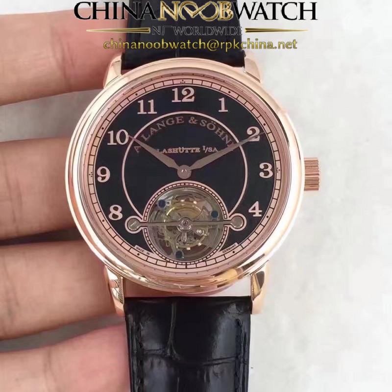 Replica A. Lange & Sohne 1815 Tourbillon 730.032 LH Rose Gold Black Dial Swiss L102.1