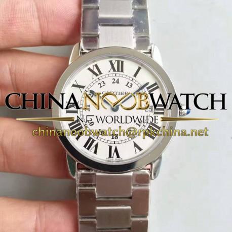 Replica Ronde Solo De Cartier W6701005 36MM K11 Stainless Steel White Dial Swiss Quartz