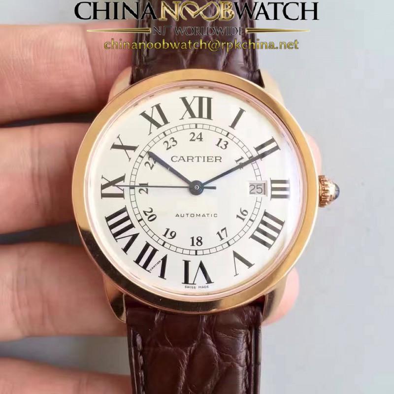 Replica Ronde Solo De Cartier W6701009 42MM TW Rose Gold White Dial Swiss 2892