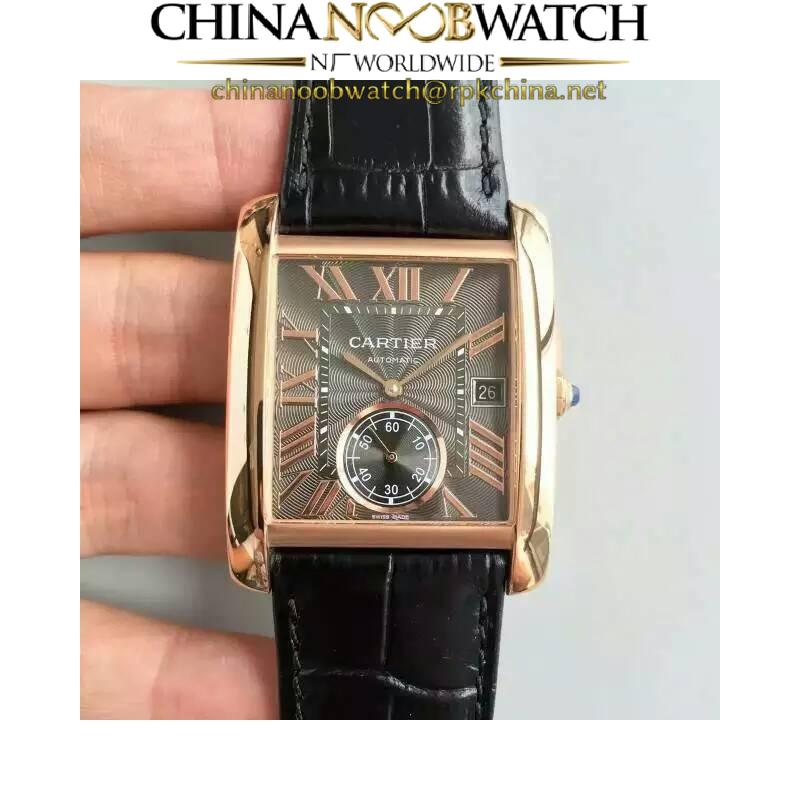 Replica Cartier Tank MC WGTA0014 JF Rose Gold Grey Dial Swiss 1904MC