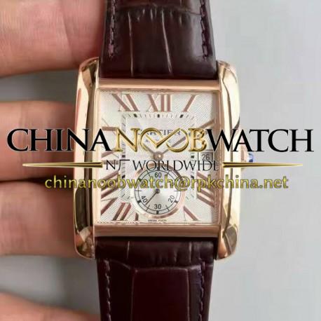 Replica Cartier Tank MC WGTA0014 JF Rose Gold White Dial Swiss 1904MC