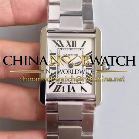 Replica Cartier Tank Solo Ladies W5200014 27MM x 34MM TW Stainless Steel White Dial Swiss Quartz