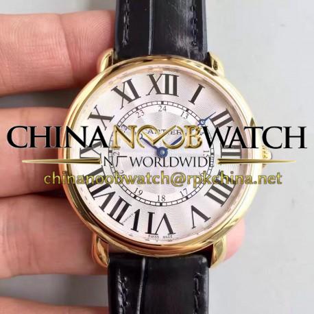 Replica Ronde Luis Cartier W6800251 42MM UT Yellow Gold Silver Dial Swiss 430MC