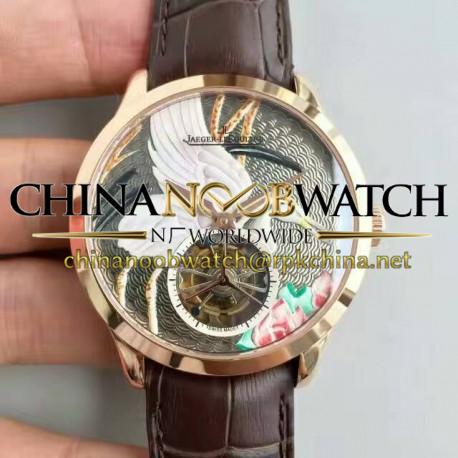 Replica Jaeger-LeCoultre Master Grand Tourbillon Enamel Q16634E6 N Rose Gold Bird Dial Swiss Tourbillon