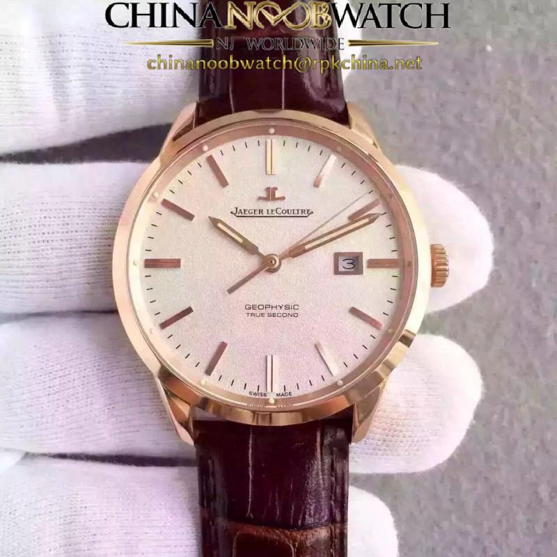 Replica Jaeger-LeCoultre Geophysic True Second 8012520 N Rose Gold Cream Dial Swiss Calibre 770