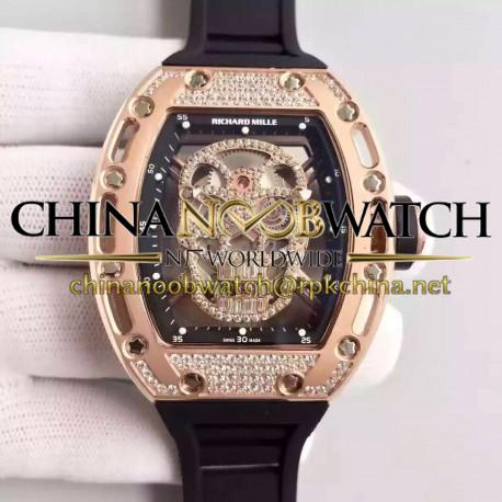 Replica Richard Mille RM052 SF Rose Gold & Diamond Diamond Skull Dial Swiss M6T51