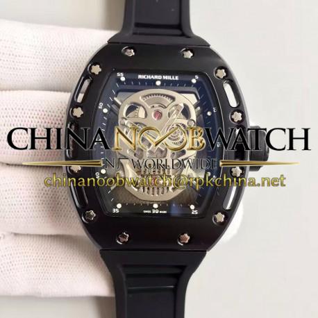 Replica Richard Mille RM052 SF PVD Skull & Black Dial Swiss M6T51