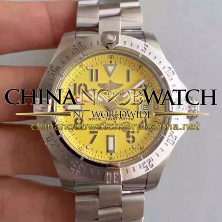 Replica Breitling Avenger II Seawolf A1733110/I519/169A N Stainless Steel Yellow Dial Swiss 2836-2