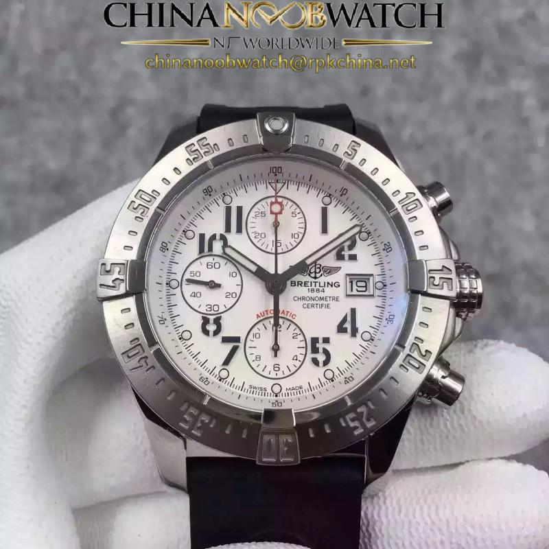 Replica Breitling Super Avenger Limited Edition A13370 N Stainless Steel White Dial Swiss 7750