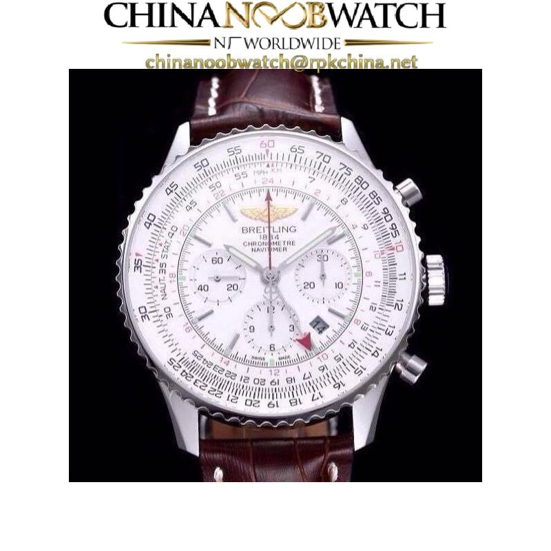 Replica Breitling Navitimer GMT AB044121/G783/756P/A20BA.1 JF Stainless Steel White Dial SWISS 7753