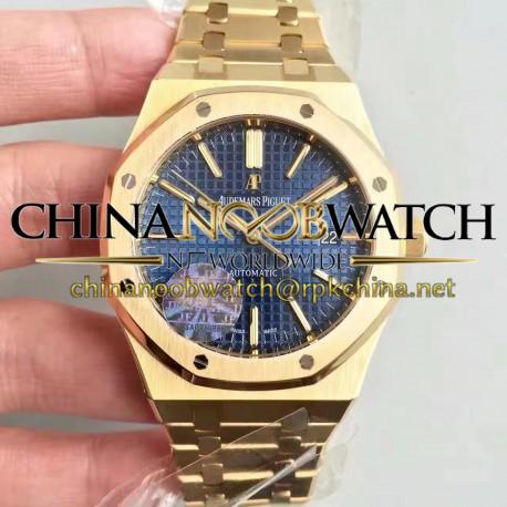 Replica Audemars Piguet Royal Oak 15400 JF Yellow Gold Blue Dial Swiss 3120