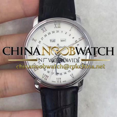 Replica Blancpain Villeret 6654A-1127-55B BF Stainless Steel White Dial Swiss 6654