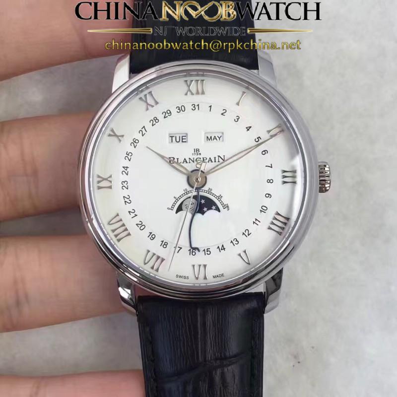 Replica Blancpain Villeret 6654A-1127-55B BF Stainless Steel White Dial Swiss 6654