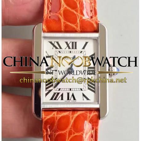 Replica Cartier Tank Solo Ladies W5200003 27MM x 34MM TW Stainless Steel White Dial Swiss Quartz