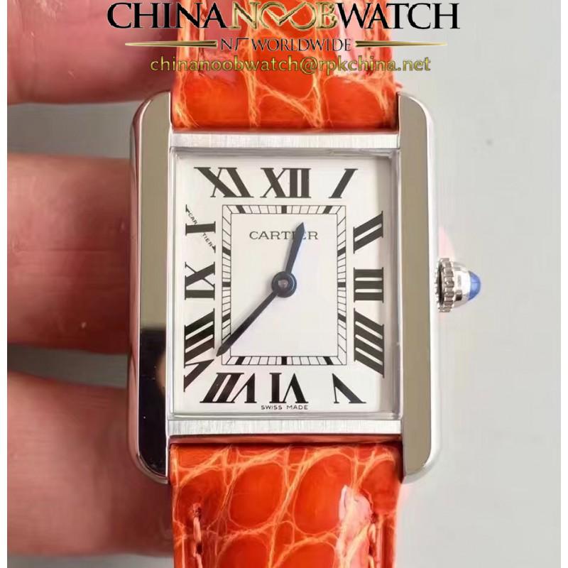 Replica Cartier Tank Solo Ladies W5200003 27MM x 34MM TW Stainless Steel White Dial Swiss Quartz