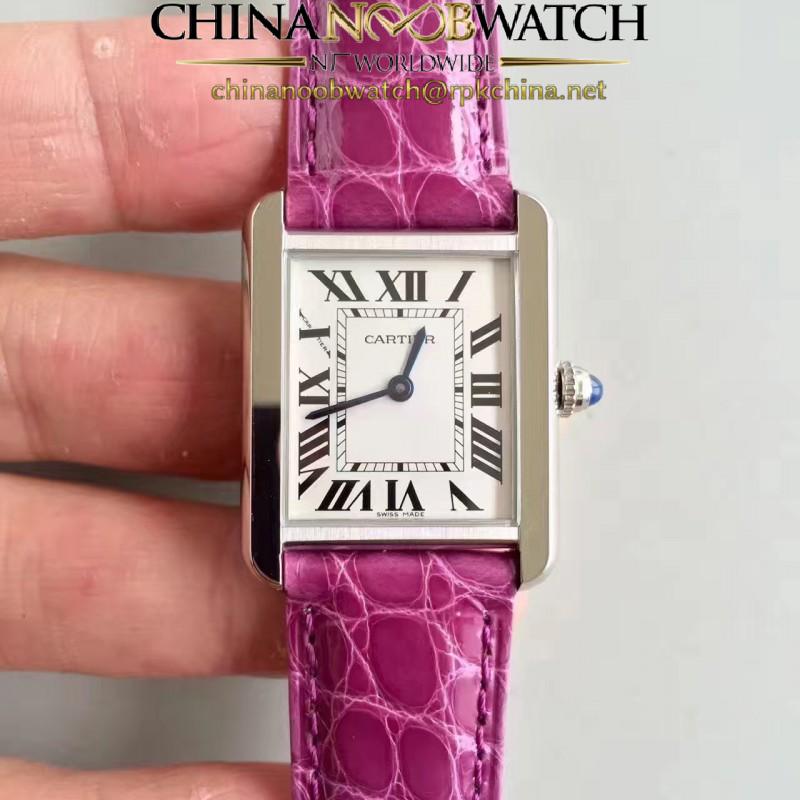 Replica Cartier Tank Solo Ladies W5200005 24MM x 31MM TW Stainless Steel White Dial Swiss Quartz