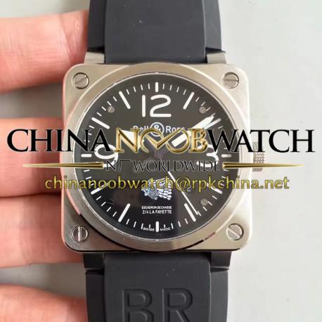 Replica Bell & Ross Aviation Military Type BR 03-92 Escadron De Chasse 2/4 La Fayette ZF Stainless Steel Black Dial M9015