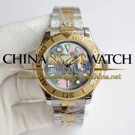 Replica Rolex Yacht-Master 40 116622 JF Stainless Steel & Yellow Gold Blue Mother Of Pearl  Dial Swiss 3135