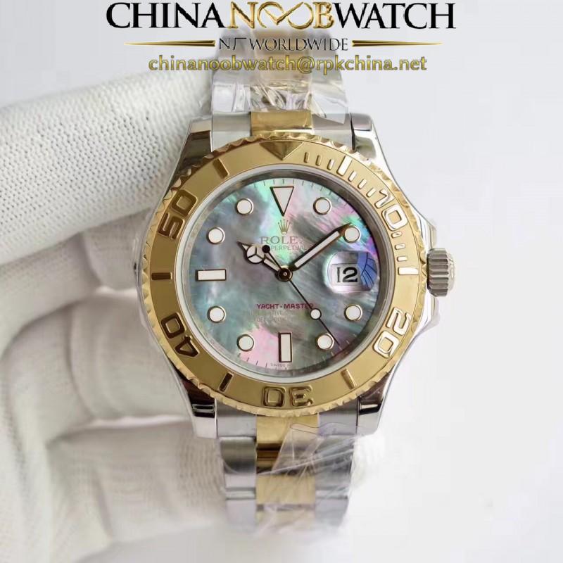 Replica Rolex Yacht-Master 40 116622 JF Stainless Steel & Yellow Gold Blue Mother Of Pearl  Dial Swiss 3135