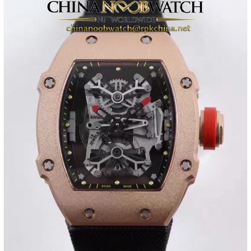 Replica Richard Mille RM27-01 Rafael Nadal Rose Gold Black Dial M9015