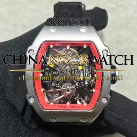 Replica Richard Mille RM27-02 Stainless Steel Red & Skeleton Dial M9015