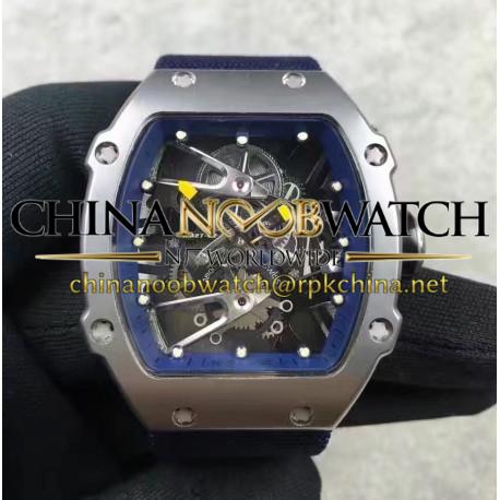 Replica Richard Mille RM27-02 Stainless Steel Blue & Skeleton Dial M9015