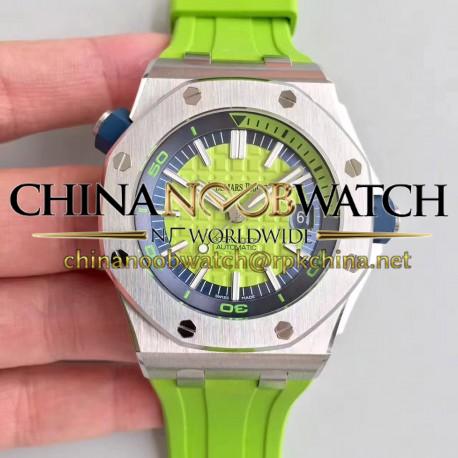 Replica Audemars Piguet Royal Oak Offshore Diver 15710ST.OO.A038CA.01 JF Stainless Steel Green Dial Swiss 3120